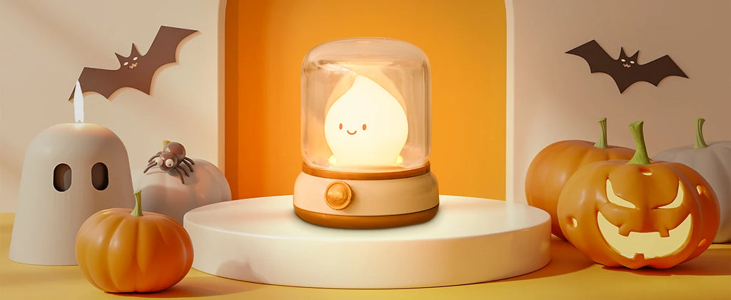 Luz nocturna con forma de vela, bonita lámpara de llama, luz decorativa LED de escritorio, luz nocturna recargable por USB, regalo creativo para dormitorio para niños