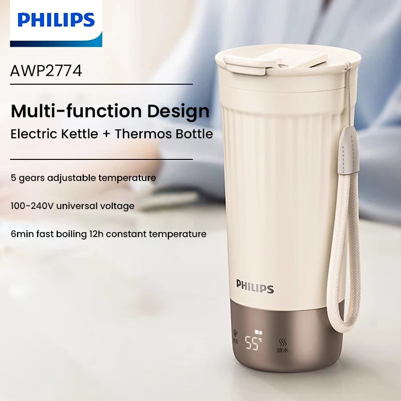 Hervidor Eléctrico Portátil 400ml con Control de Temperatura NTC