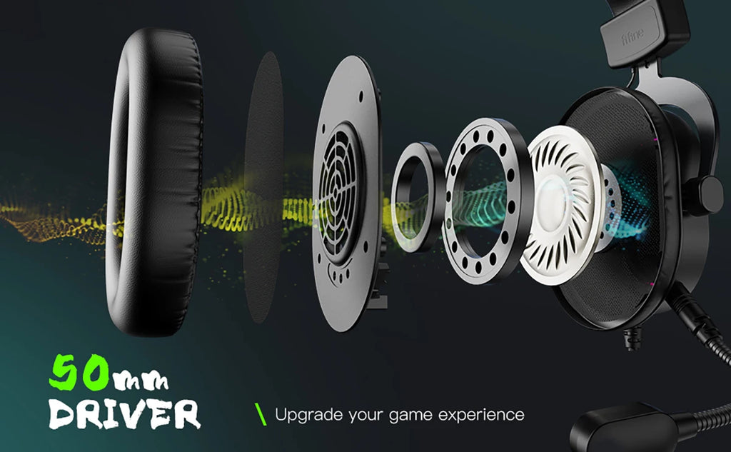 Auriculares Gaming FIFINE RGB con Micrófono y Sonido 7.1