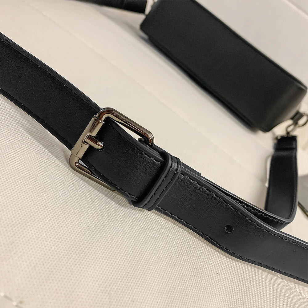 Bolso Cruzado de Cuero Genuino para Hombre, Compacto