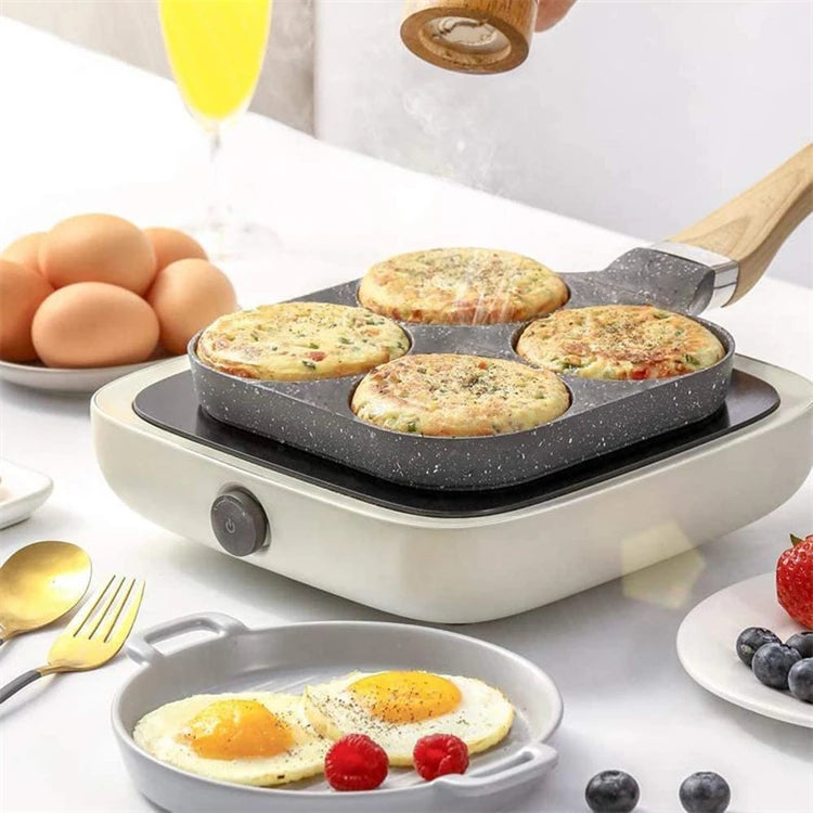 LMETJMA sartén para huevos sartenes antiadherentes para panqueques 4 tazas utensilios de cocina sartén para panqueques sartén para huevos adecuada para estufa de Gas Cocina de Inducción JT87
