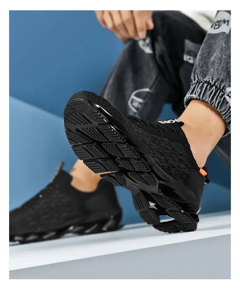 Zapatillas deportivas transpirables de malla unisex con suela cuchilla