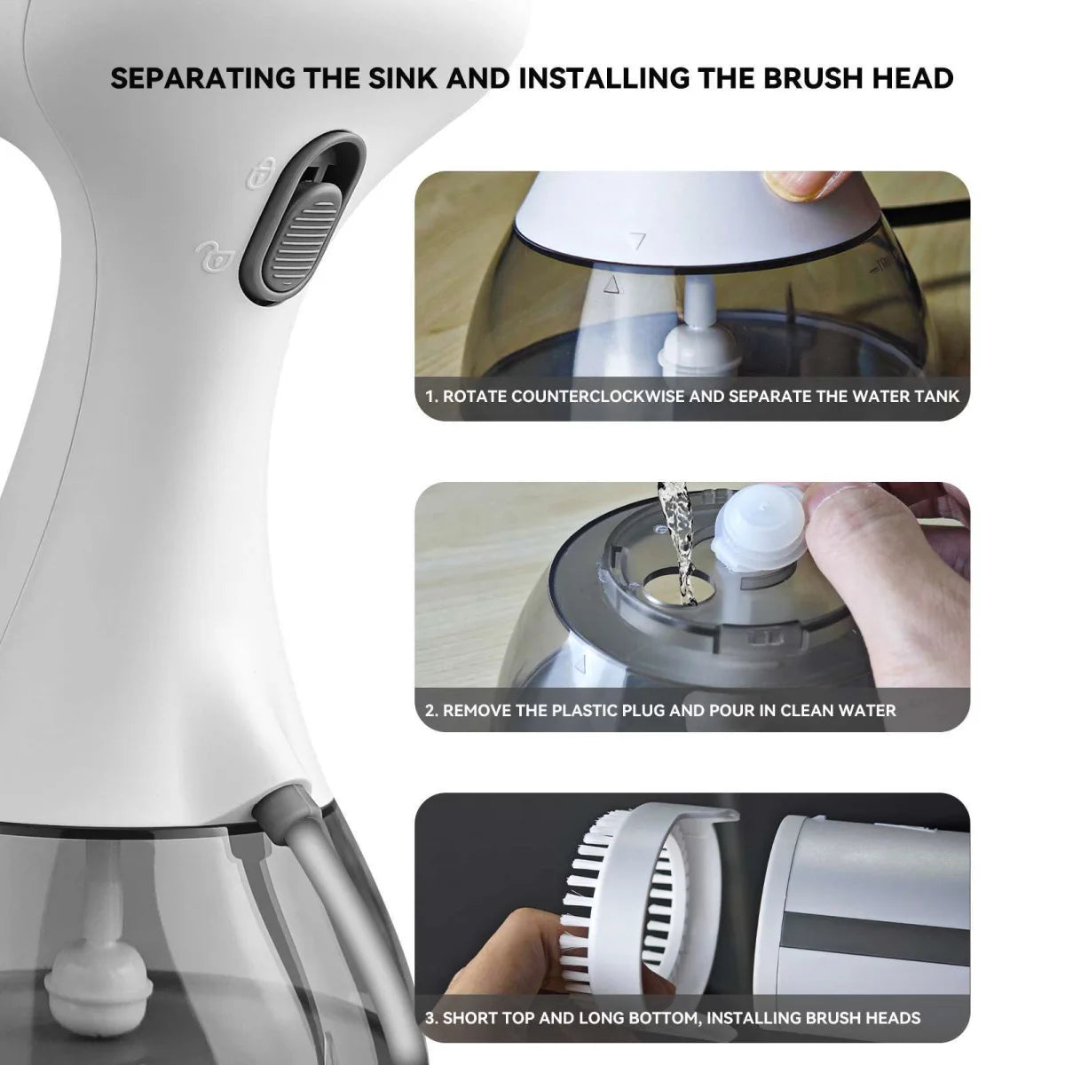 Máquina de planchar colgante portátil de 1500W, máquina de planchar manual, plancha de vapor para el hogar, plancha de vapor húmeda para ropa