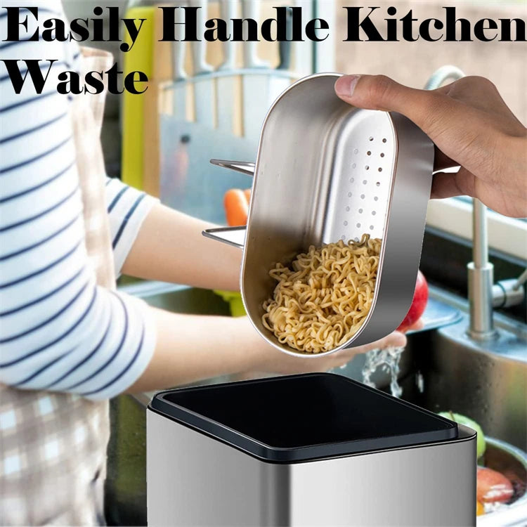 LMETJMA-colador de drenaje para fregadero de acero inoxidable, cesta de cocina, recogedor de alimentos, colador de frutas y verduras para filtro de residuos de cocina JT243