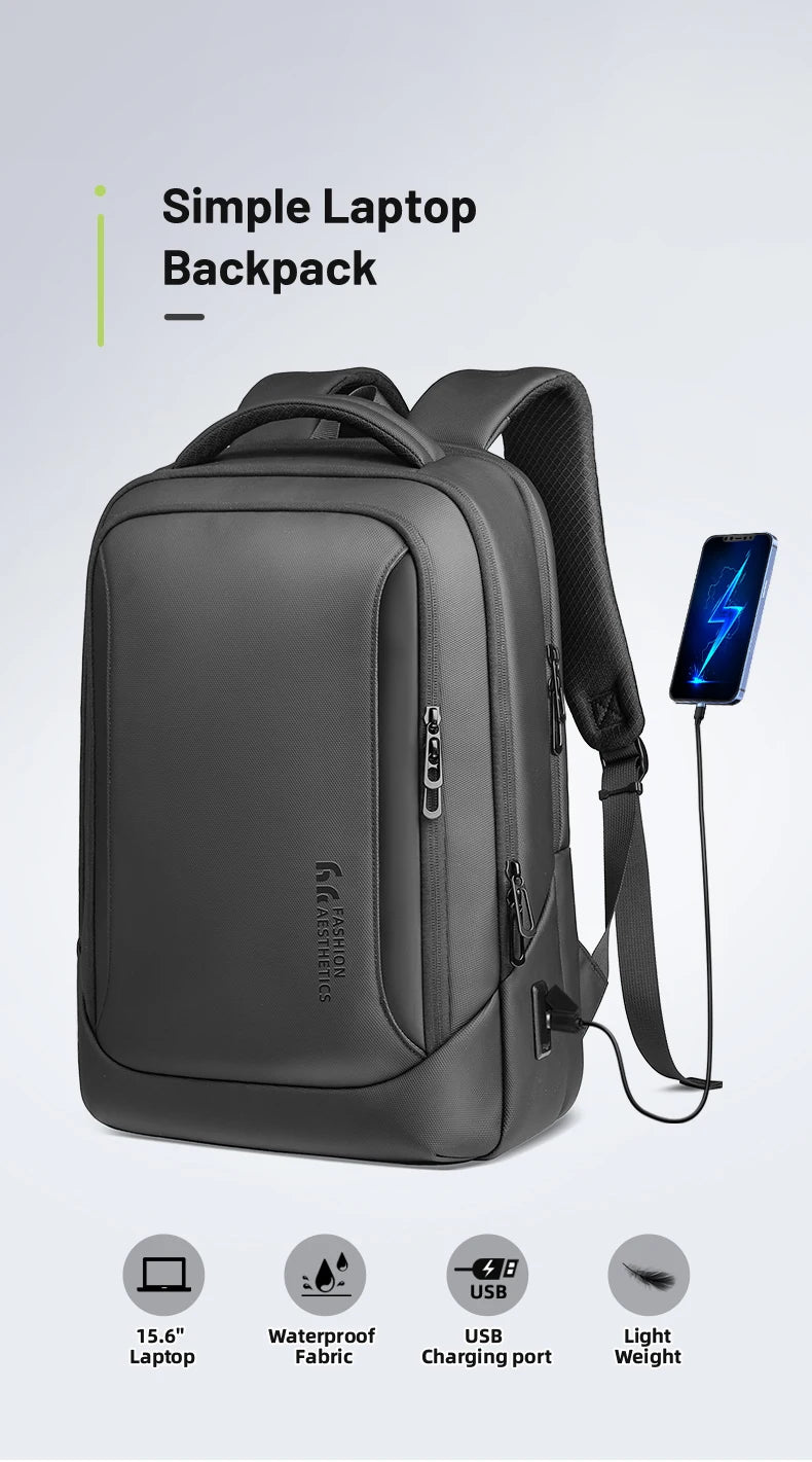 Mochila para Laptop con Puerto USB de Carga para Hombre
