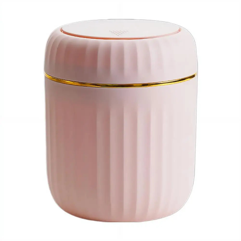 Mini bote de basura de escritorio, contenedor de basura de plástico duradero con tapa, organizador de basura para dormitorio, oficina, escritorio, suministros para el hogar