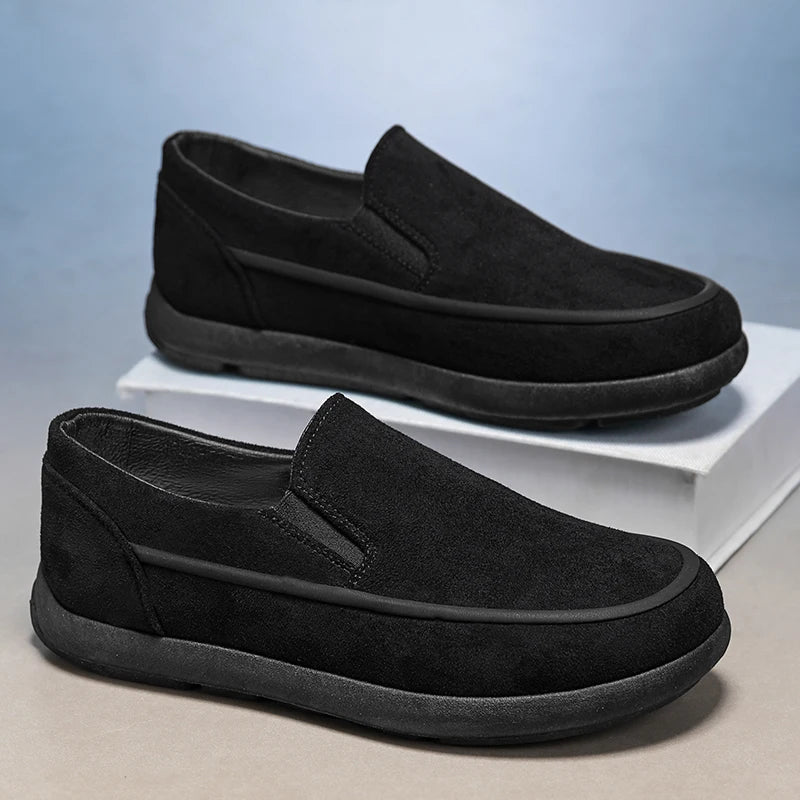 Zapatillas sin cordones para hombre, transpirables, modernas, versátiles, informales, mocasines, zapatos cómodos para conducir, mocasines ligeros