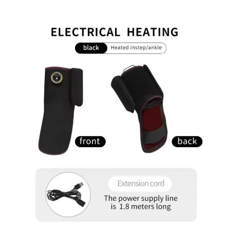 Soporte de Tobillo Eléctrico Portátil con Calor - Masaje de 3 Niveles, Compresa Caliente, Alivia el Dolor Articular, Ayuda en la Recuperación Deportiva, Puerto USB