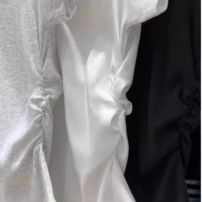 Camiseta Básica Ajustada de Algodón para Mujer