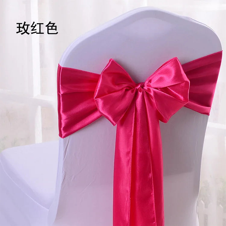 Fajas de Satén para Sillas Decoración de Boda x10