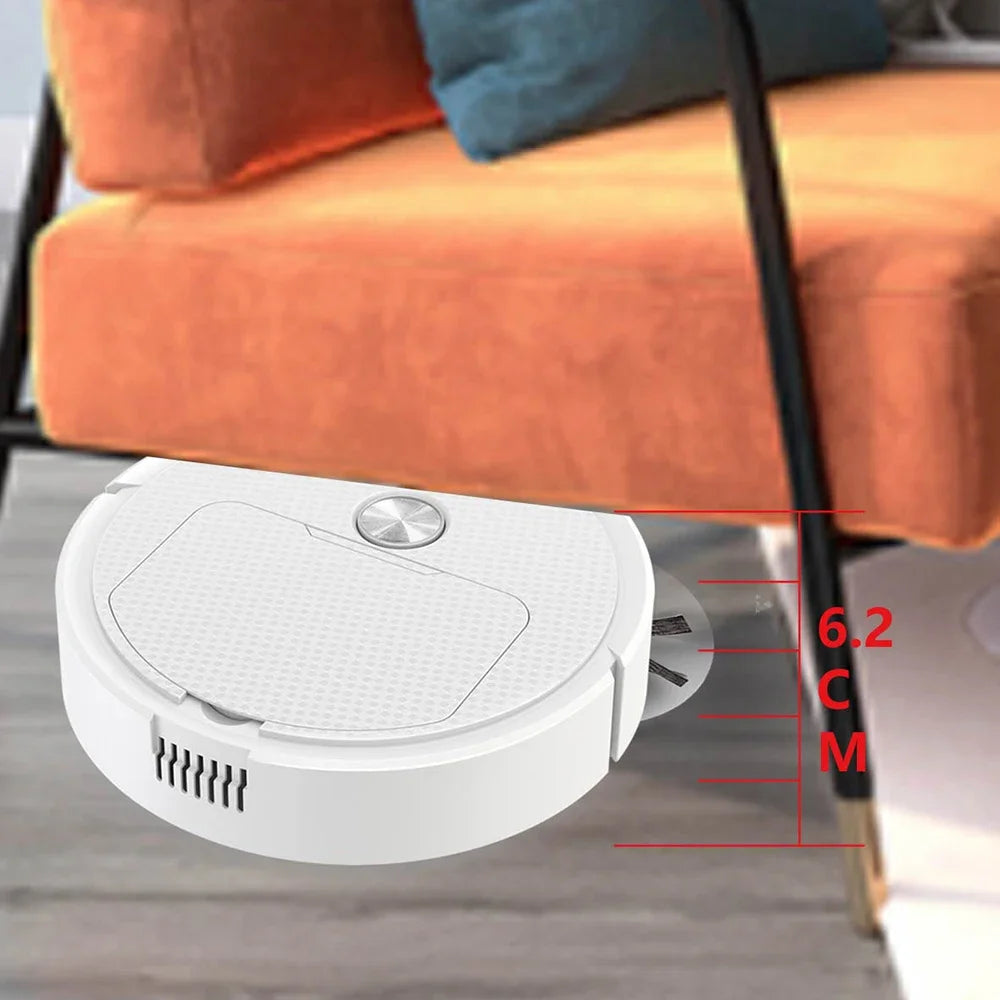Robot Aspirador Mini 3 en 1, Inalámbrico para el Hogar, Barrido y Limpieza