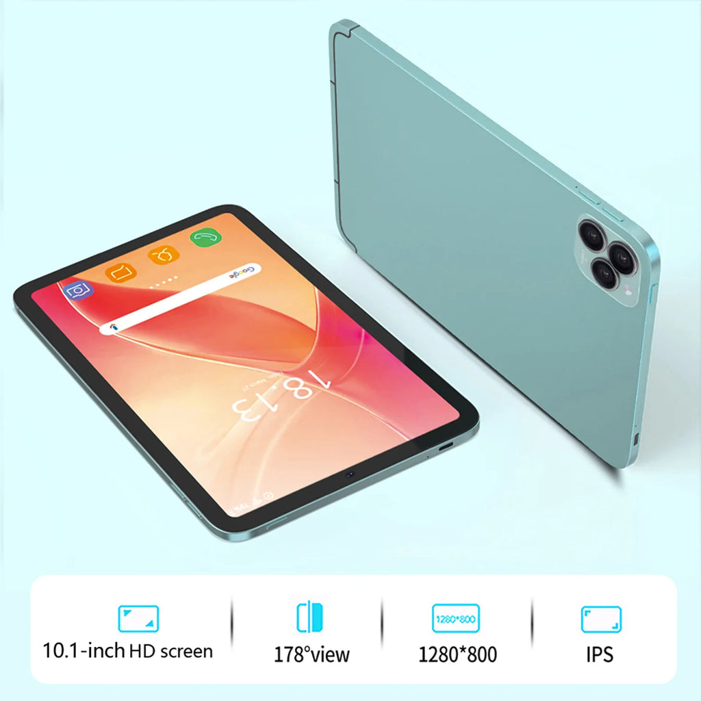 Tablet Android de 10.1 Pulgadas, 12GB+128GB, Octa-Core, 7000mAh, Android 14, Google Play, Llamadas Telefónicas 4G LTE, WiFi 5G, Versión Global