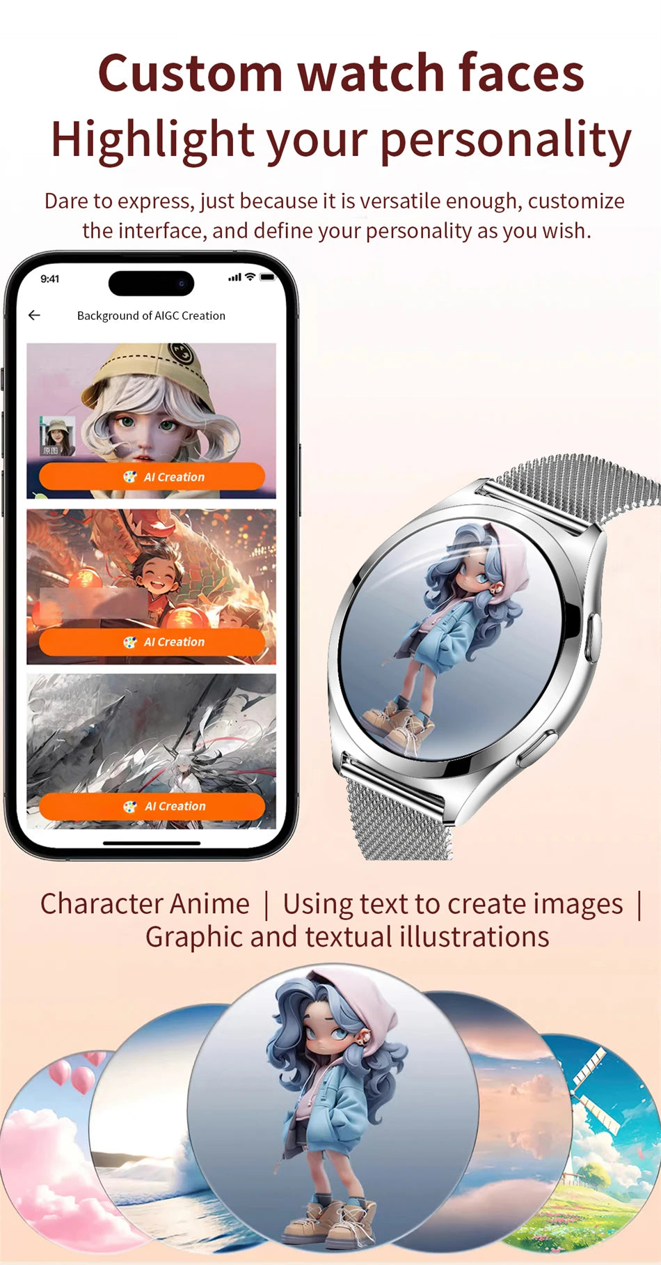 Reloj Inteligente LIGE AMOLED para Mujer Bluetooth