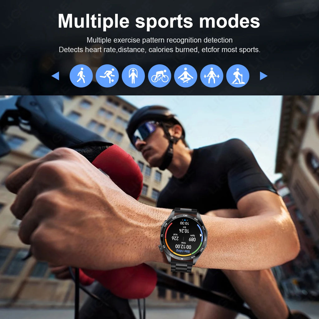 Nuevo Reloj Inteligente GT4Pro 2026 para Android e iOS, con NFC, Rastreador GPS, Pantalla AMOLED HD de 360*360, Monitor de Ritmo Cardíaco, Llamadas Bluetooth