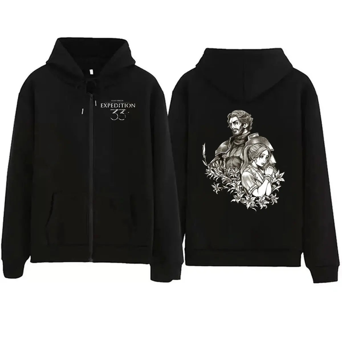 Sudadera Clair Obscur Expedition 33 con Cremallera, Vintage, Unisex