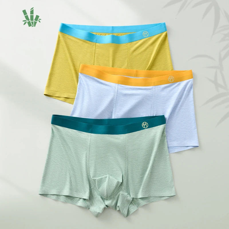Ropa interior de fibra de bambú para hombre, Boxers cómodos y transpirables, calzoncillos de fibras regeneraradas L XL XXL 3XL 4XL, 3 uds.