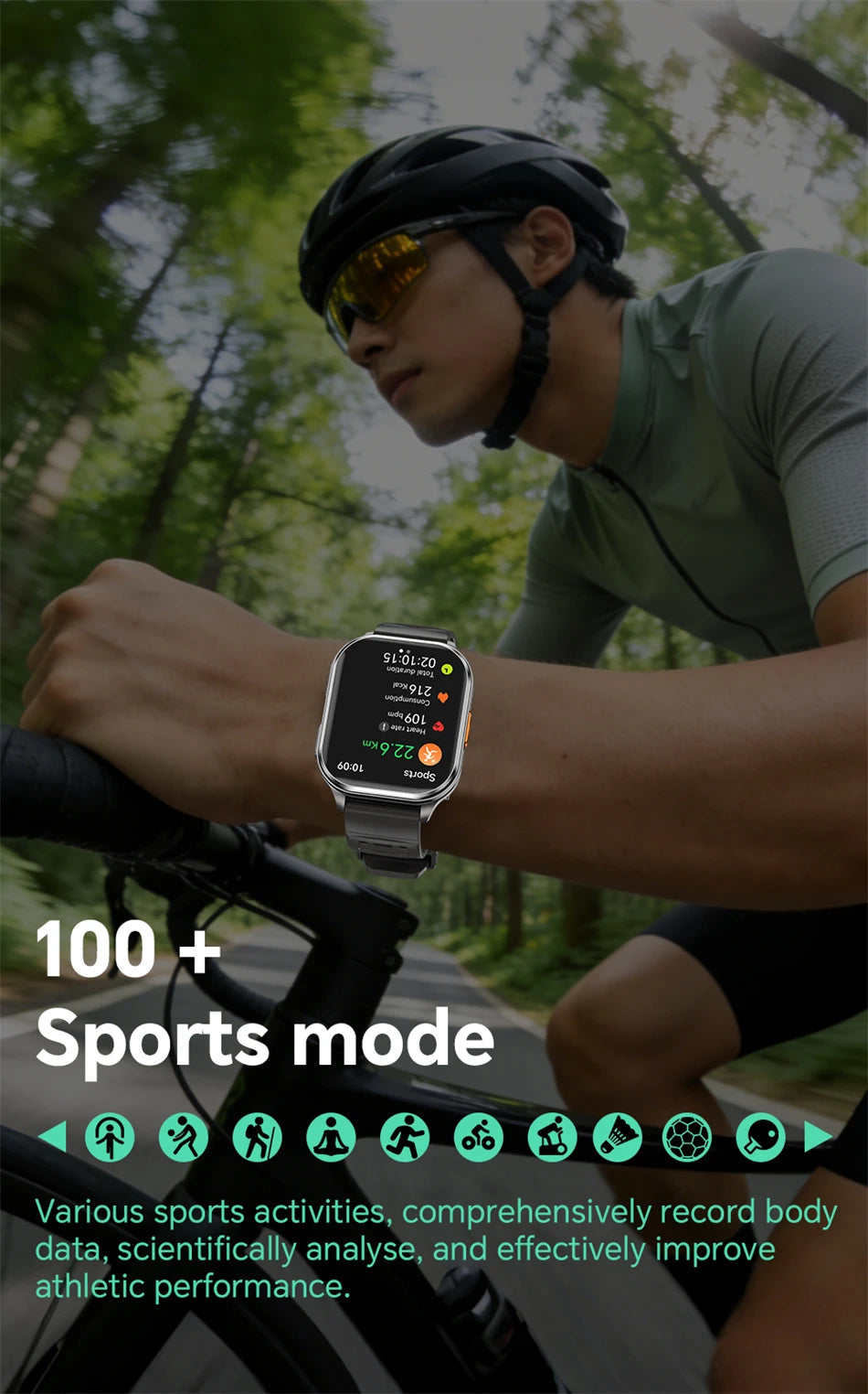 Reloj Inteligente Cámara Monitor de Salud Fitness