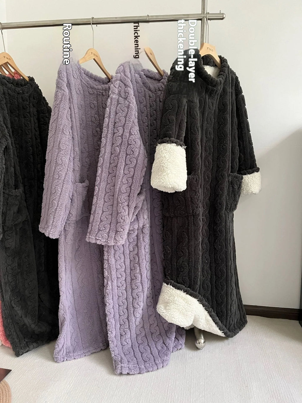 Pijama Polar de Mujer Talle Grande – Franela con Rayas