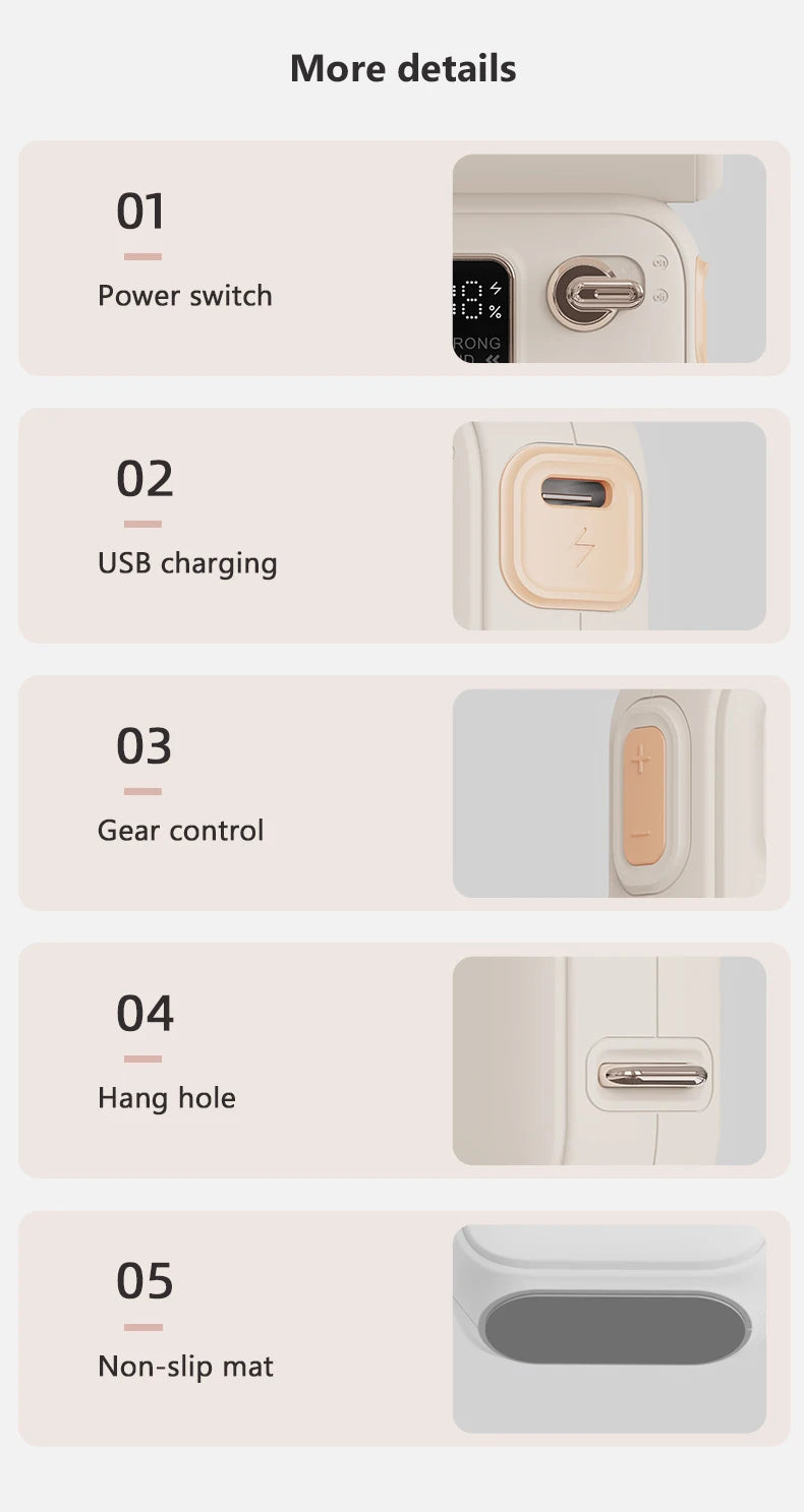 Pantalla digital, ventilador de mano de alta velocidad de 100 velocidades, ventilador plegable portátil con carga USB, mini ventilador de escritorio