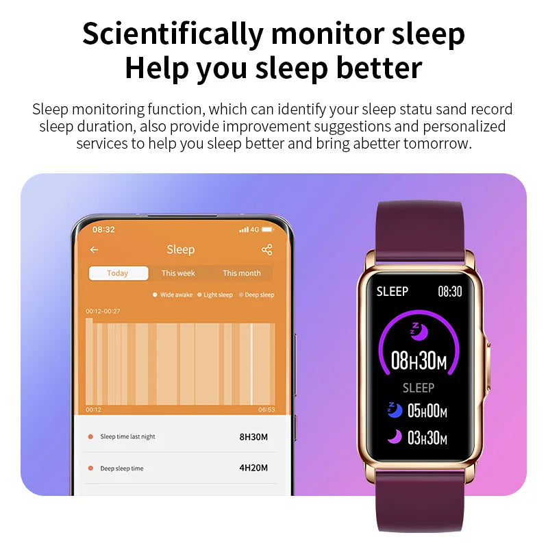 Smartwatch LIGE pantalla táctil 1,47" con monitor de salud y deportes