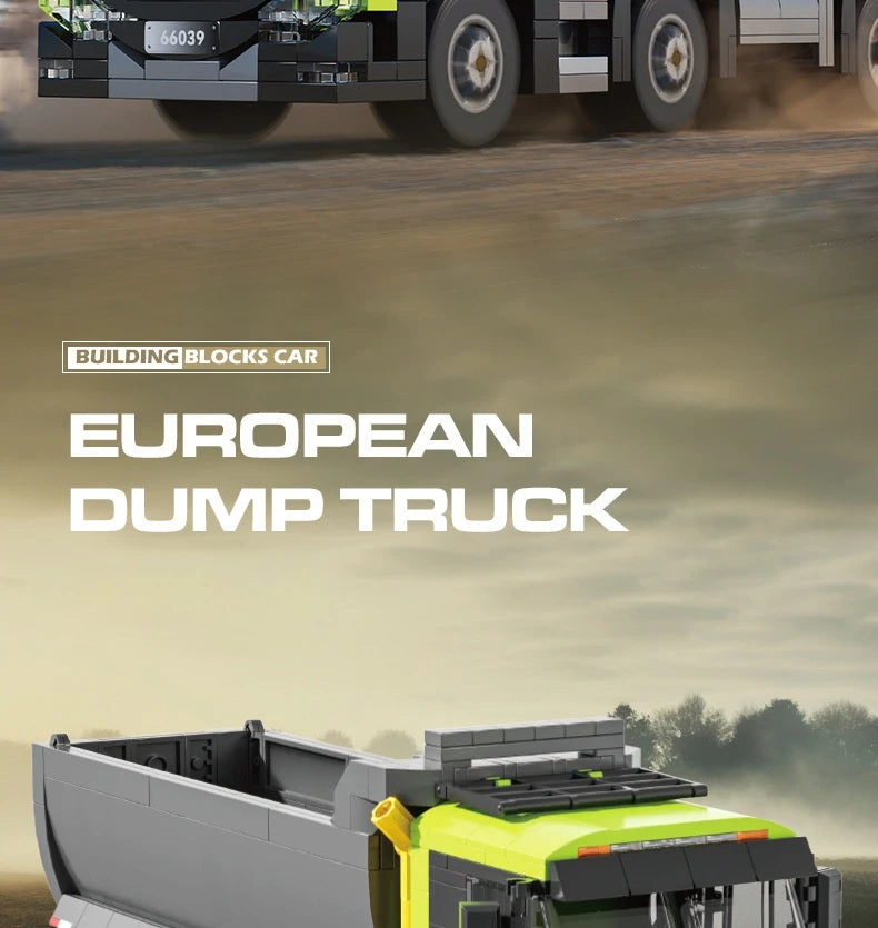 Bloques de Construcción de Camiones Europeos, Modelo DIY, Remolque Grande, Camión Cisterna, Decoración de Escritorio, Regalo Coleccionable para Adultos, Cumpleaños, Festividades