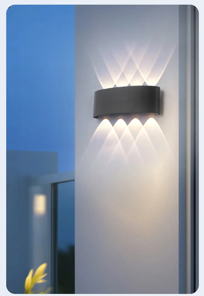 Lámpara de Pared LED Exterior IP65 Impermeable Moderna para Hogar