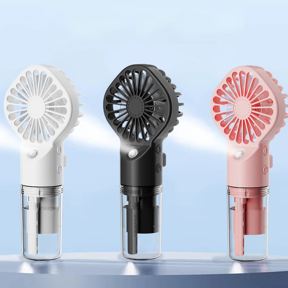 Ventilador de Mano con Rociador de Agua USB