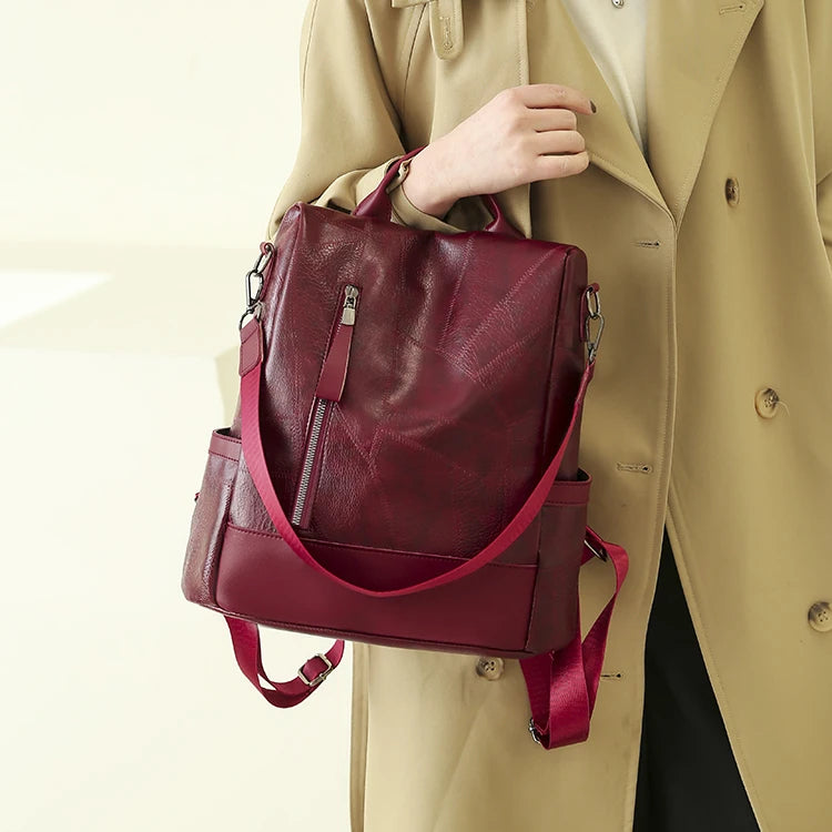 Mochila de moda para mujer, bolso de hombro, bolso multifuncional de viaje, bolso de mano, adecuado para diferentes escenarios