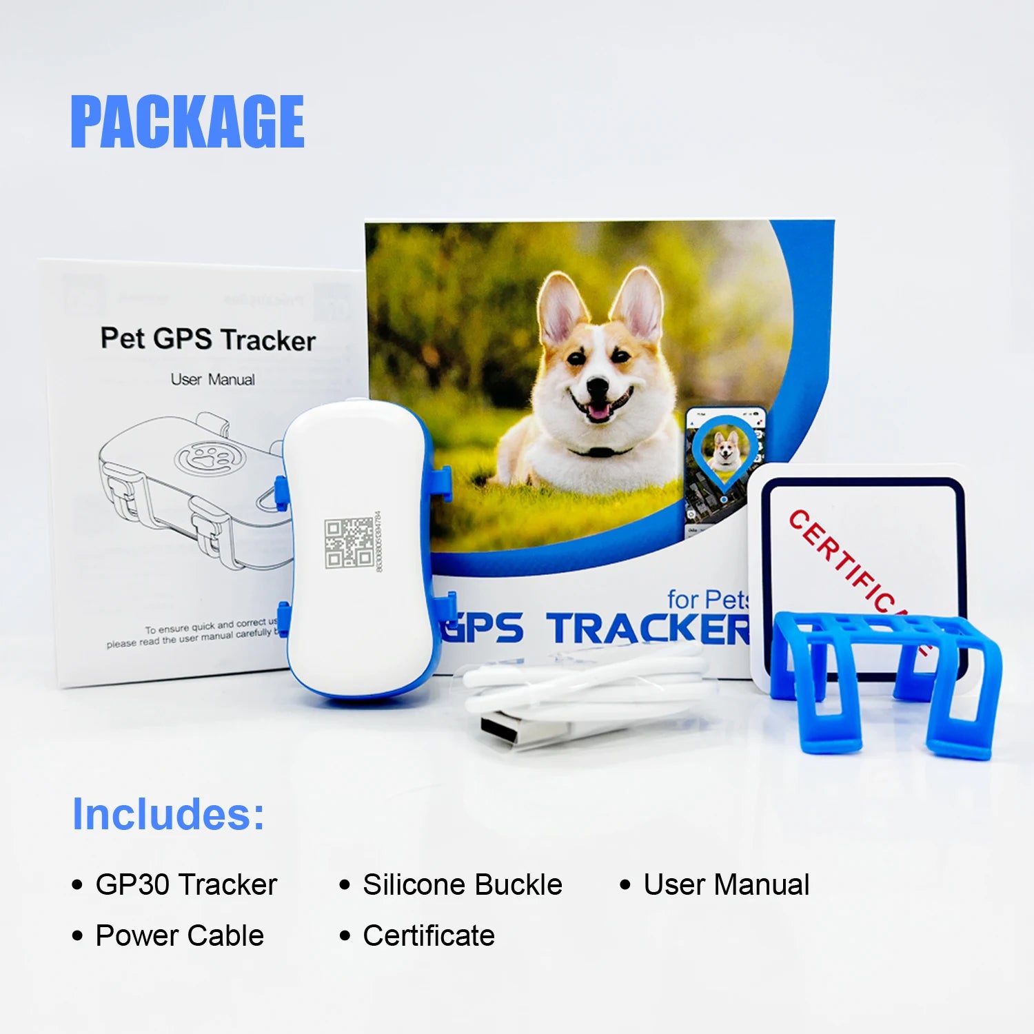 Rastreador GPS para Mascotas (Perros y Gatos) con IoT Integrado, SIM, WiFi, Seguimiento Ilimitado, Código QR, Localizador Antipérdida, Requiere Suscripción