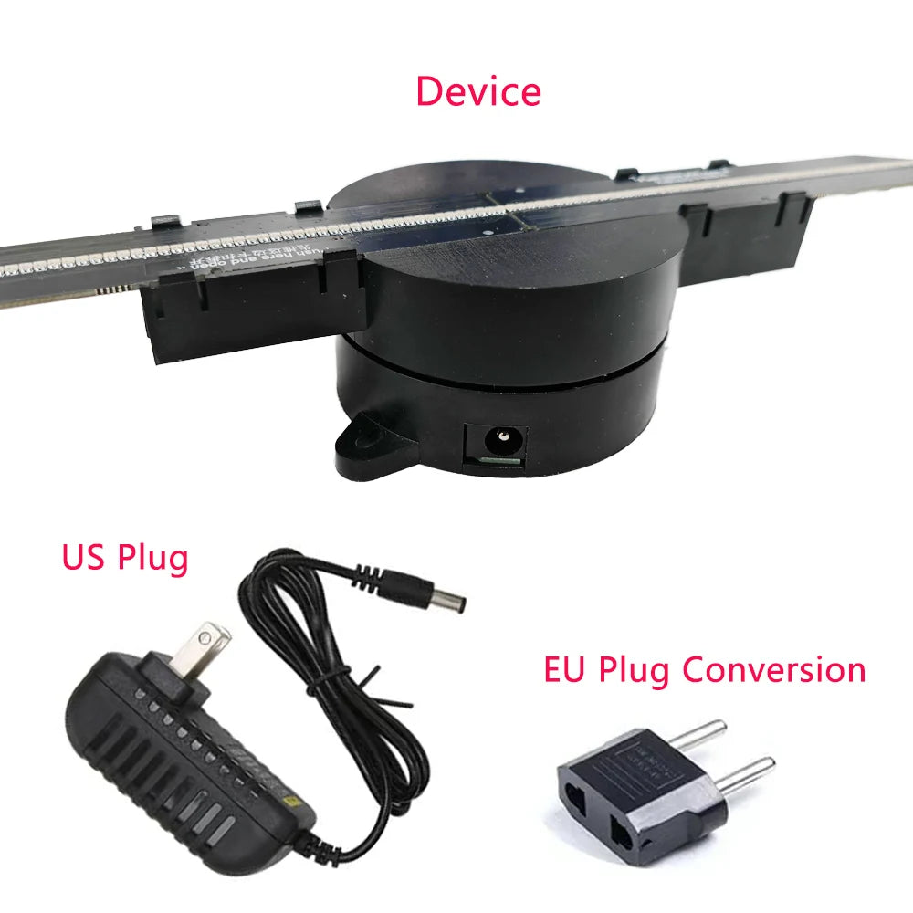 Ventilador Holográfico 3D WiFi 42CM Pantalla Publicitaria