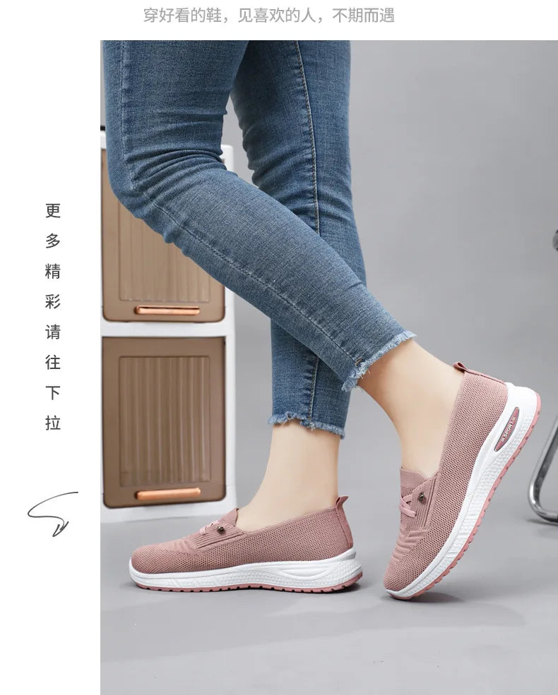 Zapatillas de Mujer Casual — Malla Transpirable, Suela Gruesa