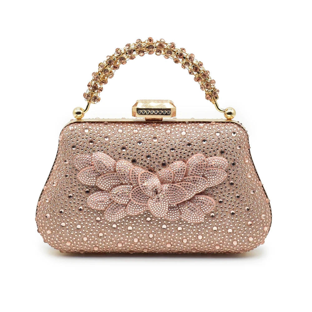 Sandalias con Strass de Tacón Alto para Mujer - Conjunto Zapatos y Bolso