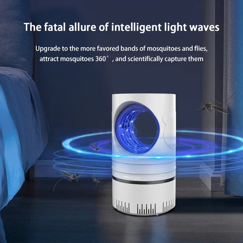 Nueva Lámpara Eléctrica para Matar Mosquitos e Insectos, Lámpara LED con Trampa de Luz, Lámpara para Control de Plagas, Lámpara para Matar Moscas e Insectos con Adaptador de Corriente USB