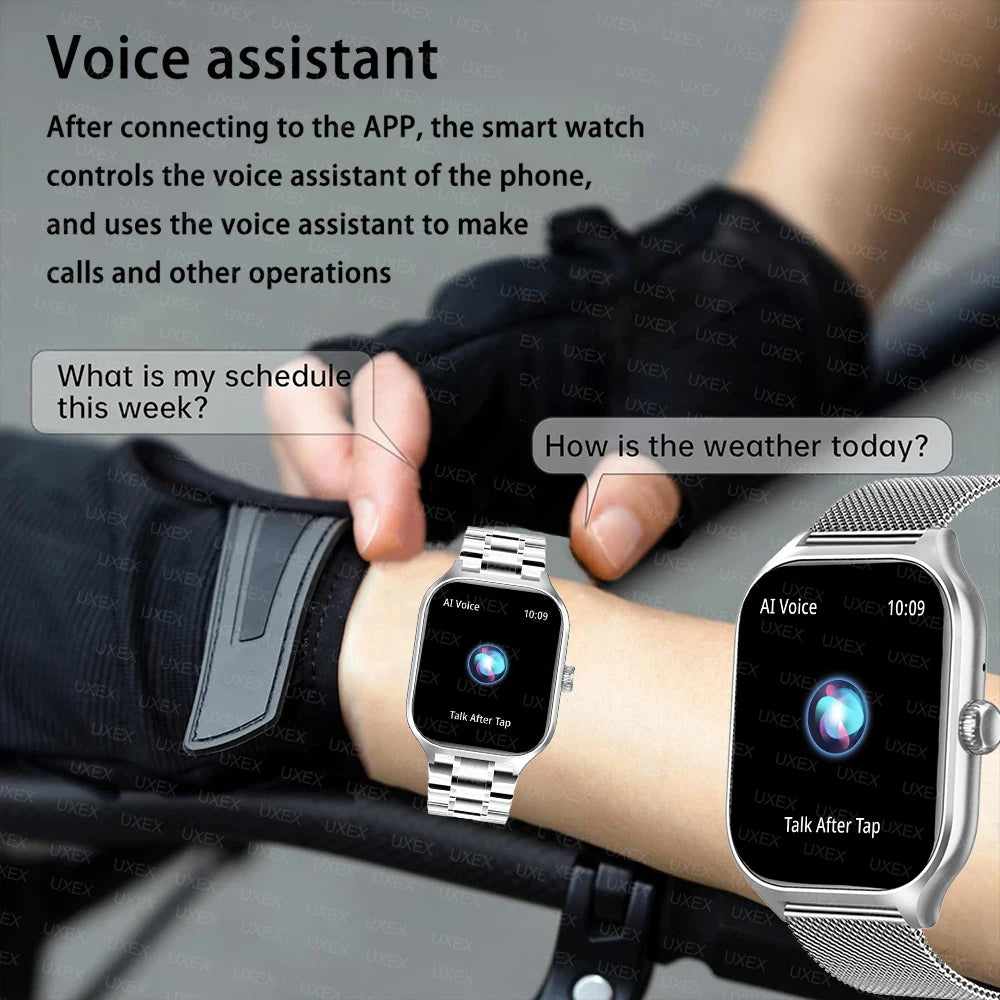 Reloj inteligente Plus para hombres y mujeres, reloj deportivo con pantalla completamente táctil, llamada Bluetooth, teléfono Android, reloj inteligente multidial Digital