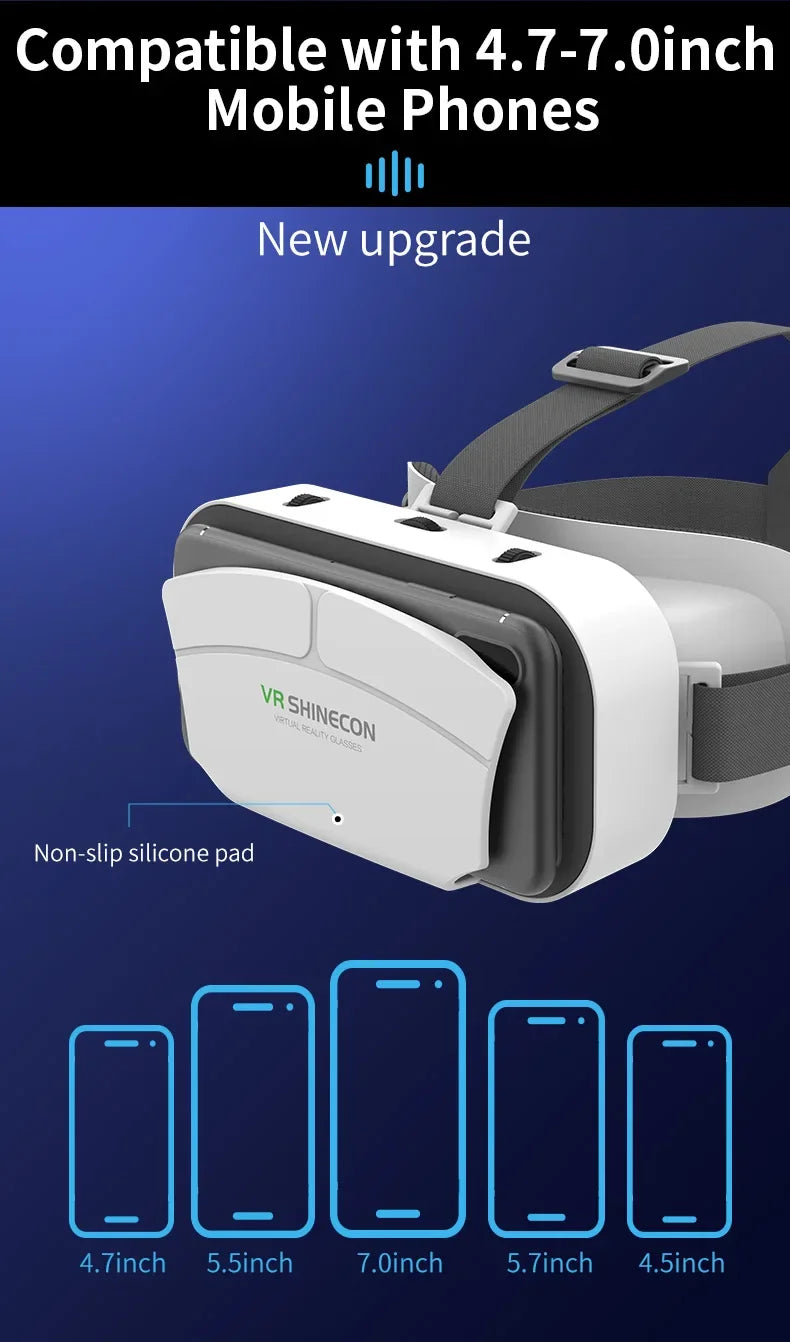 Viar 3D gafas de realidad Virtual VR auriculares casco dispositivos lentes gafas inteligentes para teléfono inteligente Realidade juego móvil Hedset