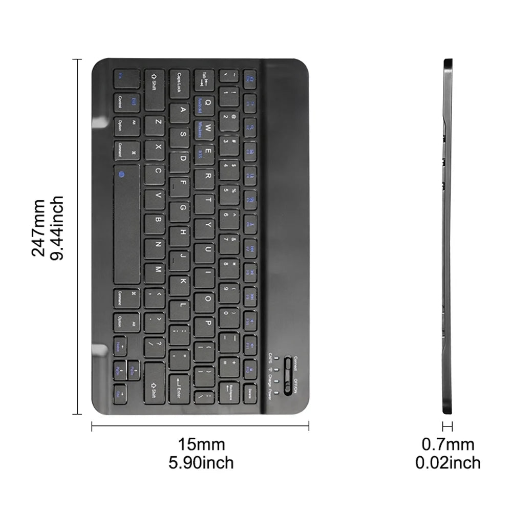 Teclado inalámbrico Bluetooth Universal para teléfono móvil, tableta, teclado y ratón, Mini teclado Bluetooth, accesorios para teclado Ipad