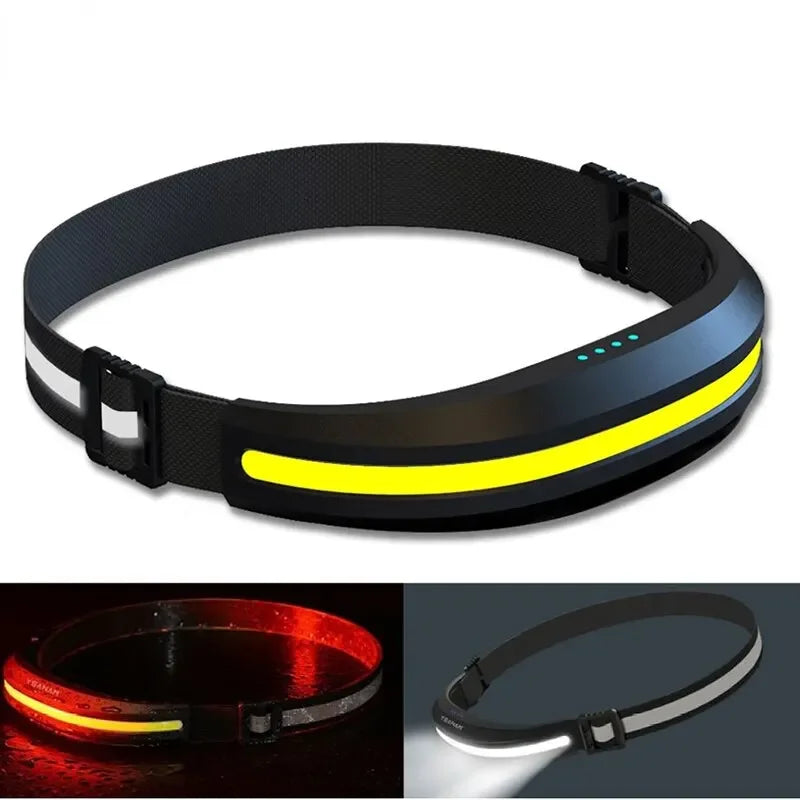 Linterna Frontal COB LED Recargable para Camping y Pesca