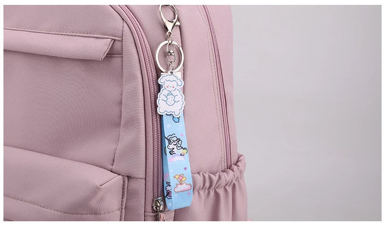 Mochila Escolar Rosa para Niñas y Adolescentes