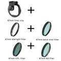 Kit de Lentes y Filtros para Teléfono con Clip Universal 67mm
