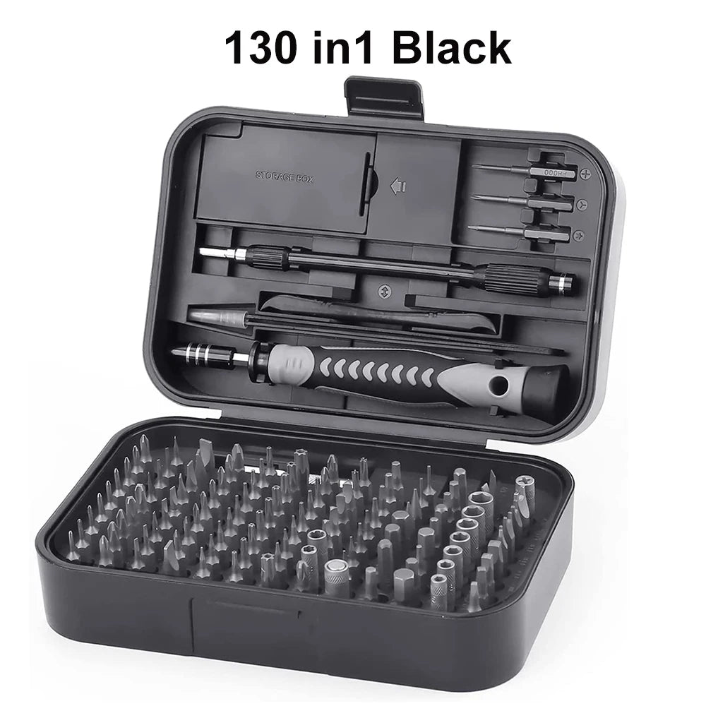 Juego de destornilladores 25/115/135/140 en 1, Kit de puntas de tornillo Phillips Torx magnético con llave removedora eléctrica, herramientas de reparación de teléfono y PC