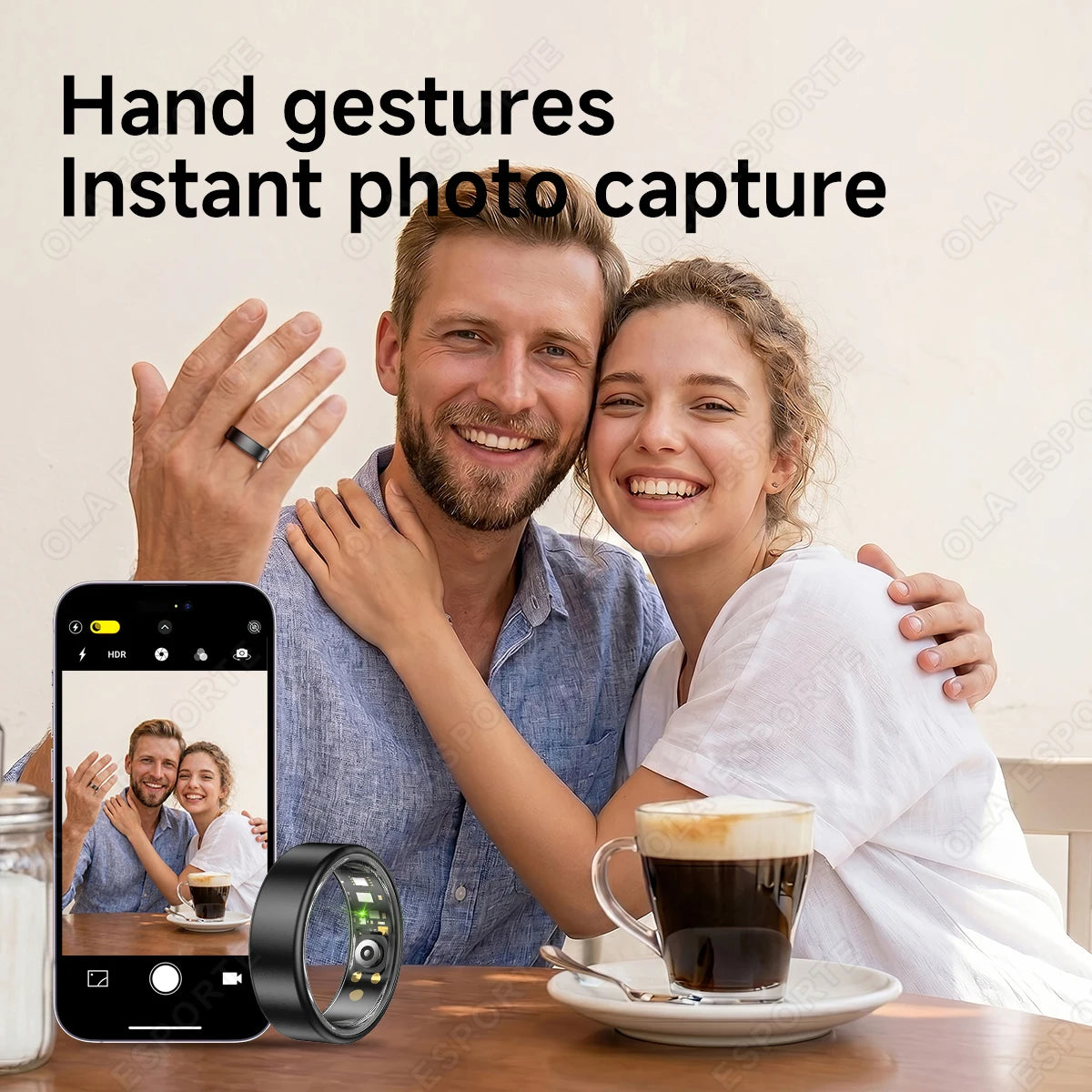 Nuevo Anillo Inteligente R12 2026 con Caja de Carga, Gestor de Salud, Resistente al Agua IP68 5 ATM, Múltiples Modos Deportivos, Anillos Inteligentes para Hombres y Mujeres