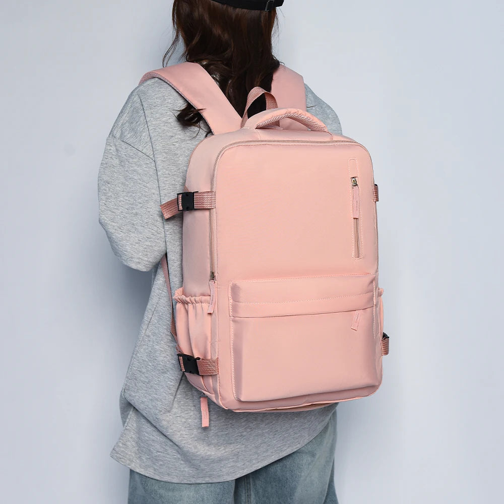 Juego de 2 piezas, 180 °     Mochila de Viaje con Apertura Completa y Bolsa de Aseo, Equipaje de Mano Ligero para Negocios, Escuela y Desplazamientos Diarios