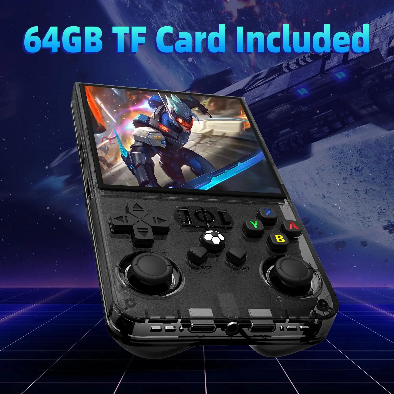 Consola de juegos retro portátil R36MAX, consola de juegos retro de 4.0 pulgadas con 64GB de RAM, compatible con más de 30 emuladores, Linux de código abierto.