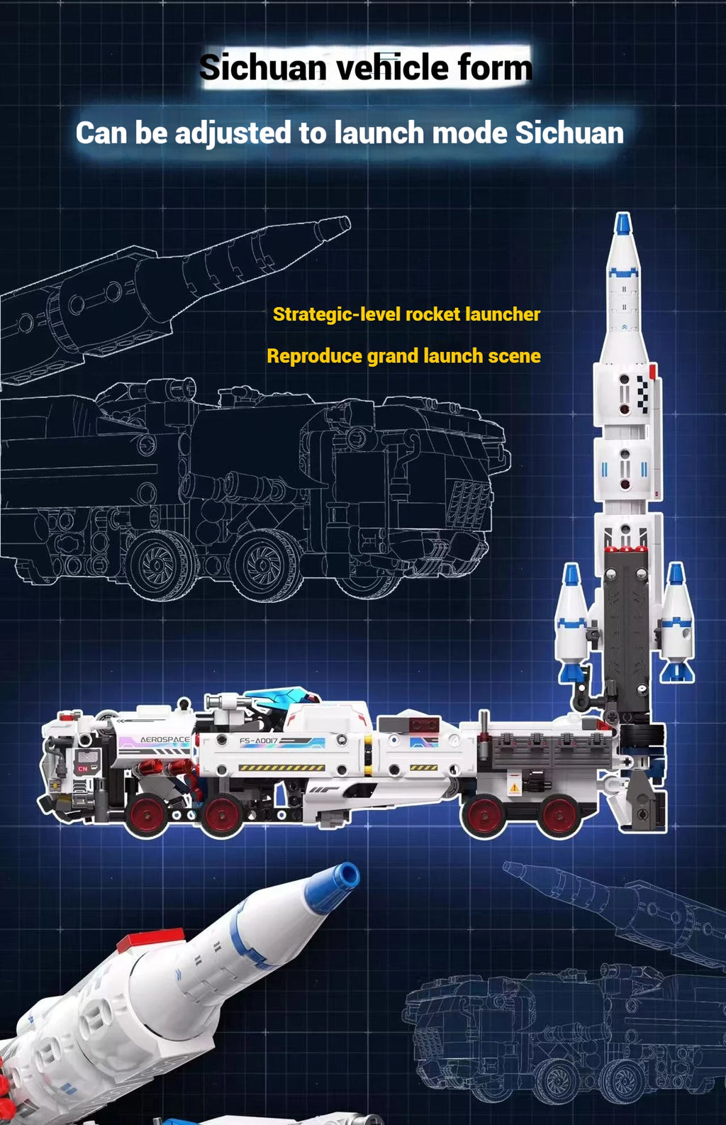JAKI transformado Mecha coche misil militar cohete modelo de coche montaje, bloques de construcción Mecha juguetes de construcción, regalos de juguetes para niños