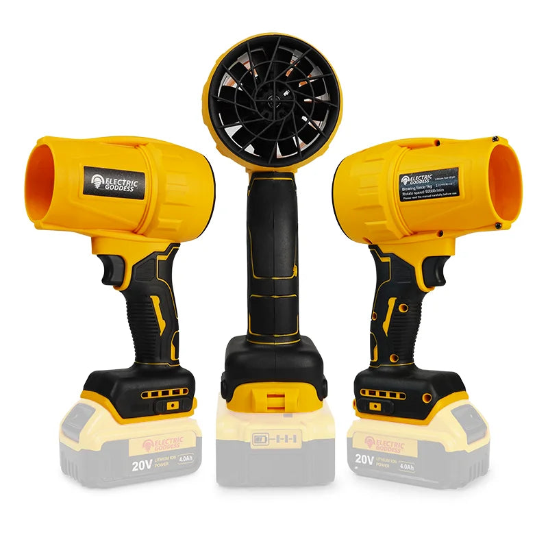 Soplador de aire eléctrico inalámbrico sin escobillas de diosa eléctrica, ventilador Turbo Jet, herramienta de soplado de polvo de mano para Dewalt, Pin de batería de 20V