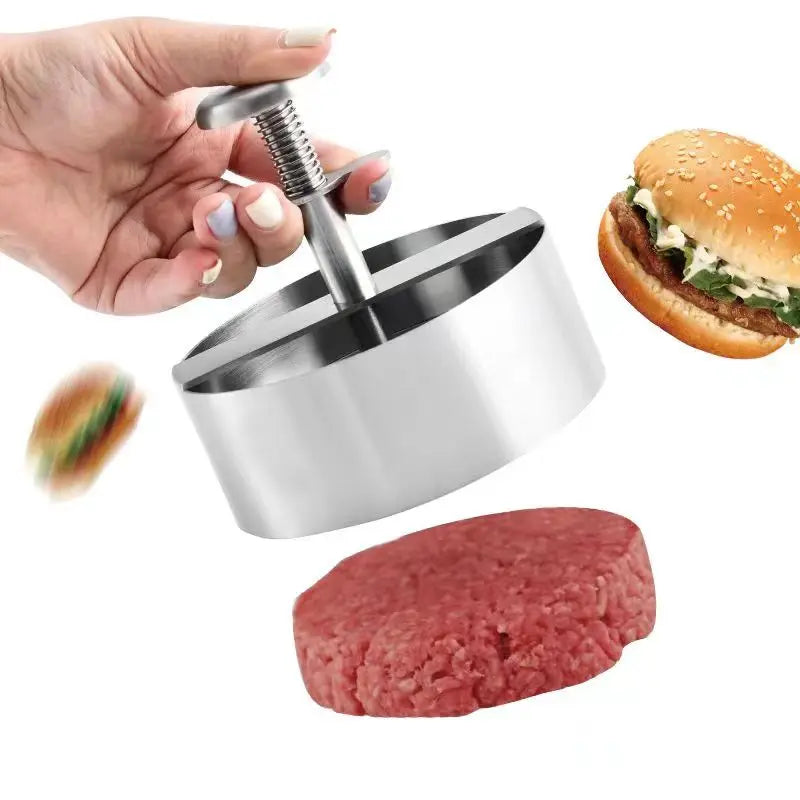 Prensa de carne para hamburguesas de acero inoxidable 304, molde para hacer hamburguesas, herramienta Manual para hacer pasteles, parrilla, carne, carne, cerdo, arroz, moldes para hacer prensa