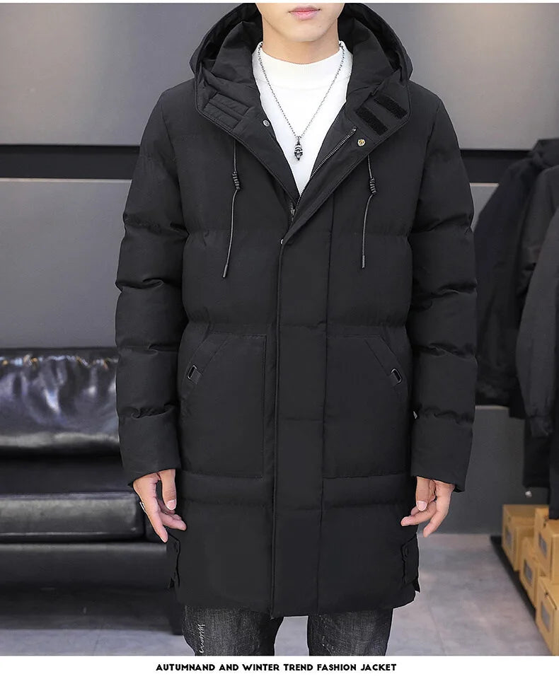Campera con Capucha para Hombre – Abrigo de Invierno Grueso