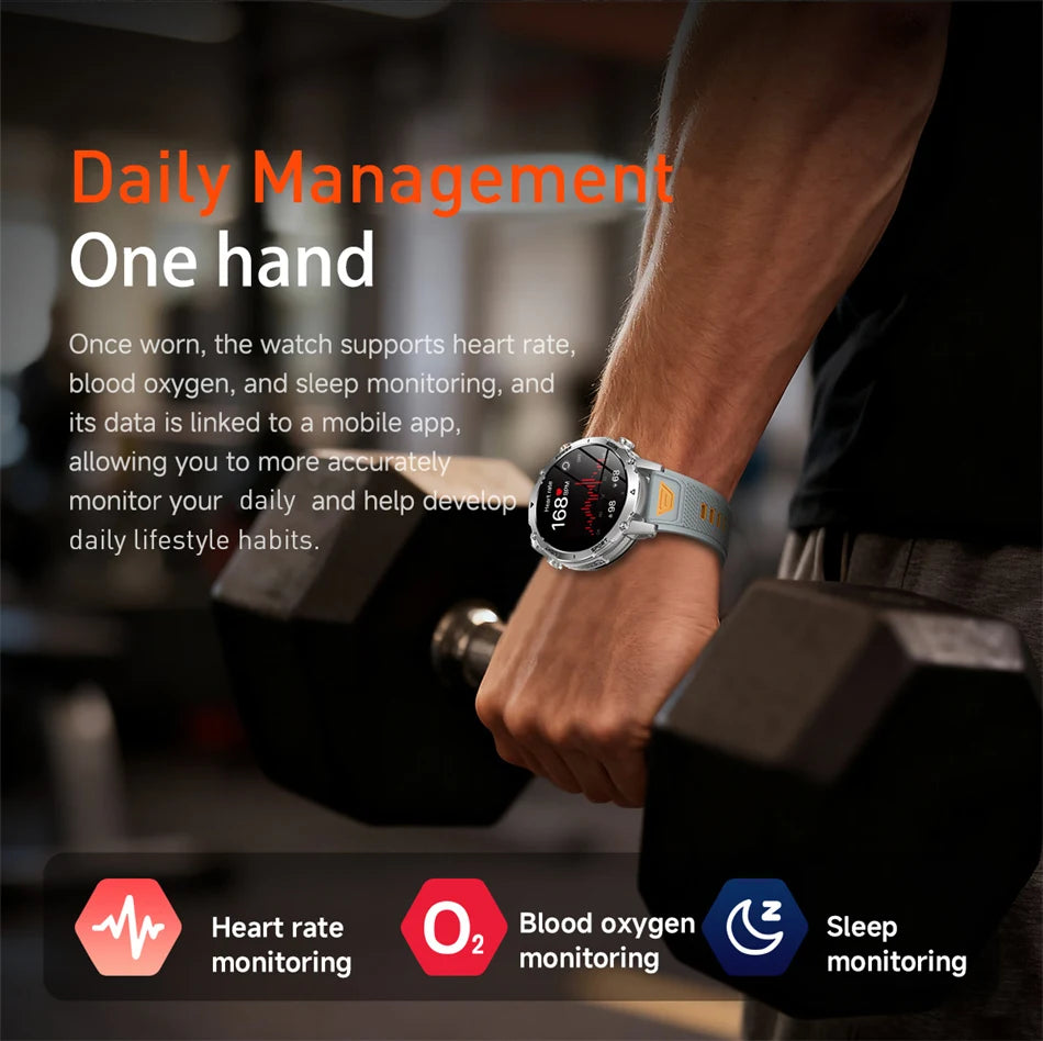 Reloj Inteligente Deportivo con Linterna LED IPX8
