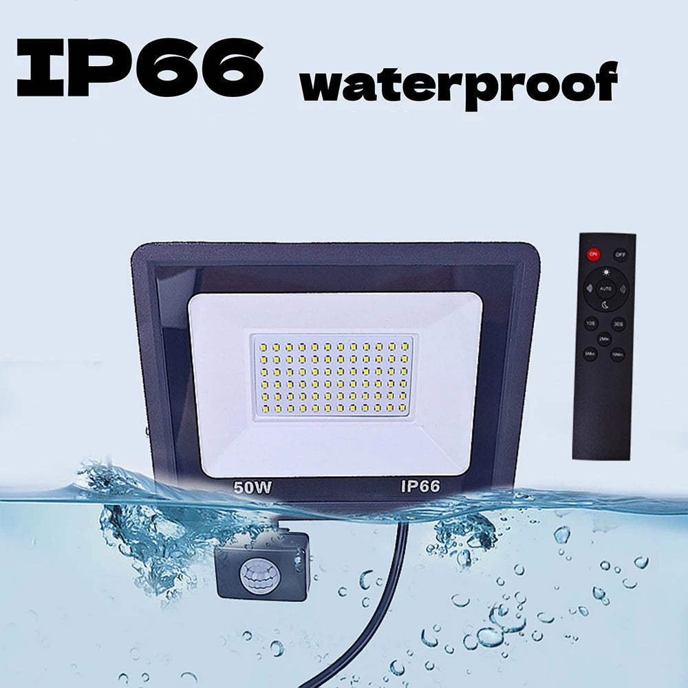 Reflector LED con Sensor de Movimiento IP66 para Exteriores 10W-50W