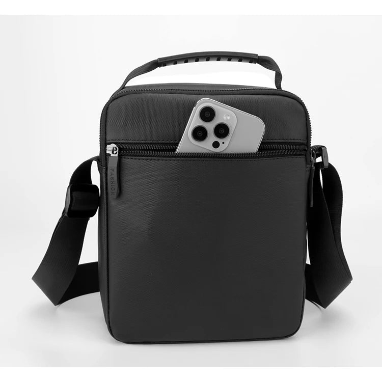 Bolso bandolera duradero, correa ajustable para el hombro, diseño multicapa, cremallera segura: bolsa de almacenamiento multifuncional
